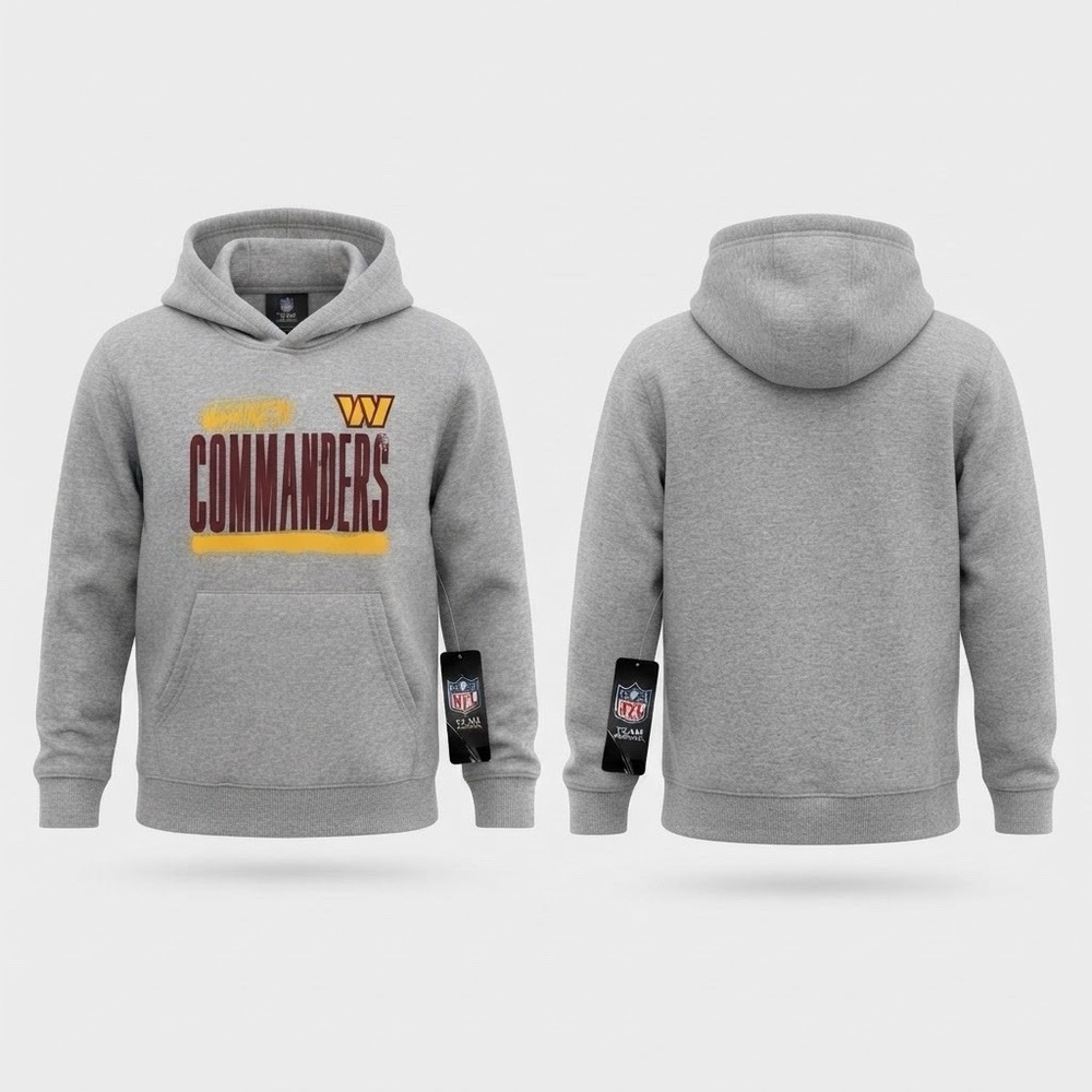 NEW Washington Commanders Youth Medium 10/12 Gray NFL Pullover Hoodie
